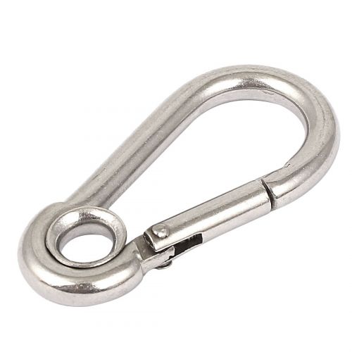  8mm Dia Eyelet Stainless Steel Carabiner Spring Snap Link Hook by Unique Bargains