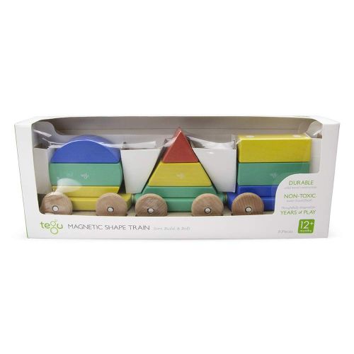  9 Piece Tegu Magnetic Shape Train Building Block Set, Big Top