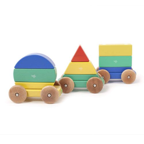  9 Piece Tegu Magnetic Shape Train Building Block Set, Big Top