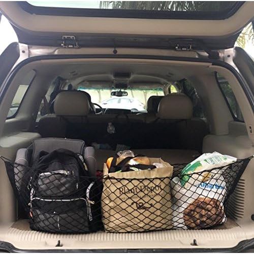  9 MOON Heavy Duty Cargo Net Stretchable, Universal Adjustable Elastic Truck Net with Hooks, Storage Mesh Organizer Bungee for Car, SUV, Truck