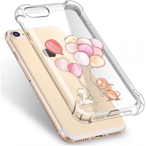  9-vultre iPhone 7/8 Shockproof TPU Bumper Case,Pretty Pattern TPU Case for iPhone 7/8