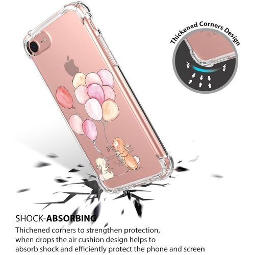  9-vultre iPhone 7/8 Shockproof TPU Bumper Case,Pretty Pattern TPU Case for iPhone 7/8