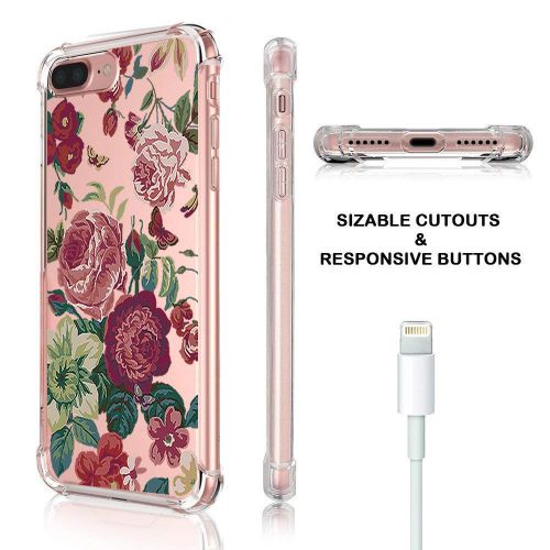  9-vultre iPhone 7 Plus Shockproof TPU Pretty Pattern Soft TPU Case iPhone 8 P