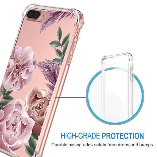  9-vultre iPhone 7 Plus Shockproof TPU Pretty Pattern Soft TPU Case iPhone 8 P