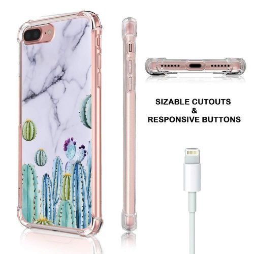  9-vultre iPhone 7 Plus Shockproof TPU Pretty Pattern Soft TPU Case iPhone 8 P