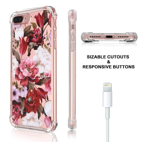  9-vultre iPhone 7 Plus Shockproof TPU Pretty Pattern Soft TPU Case iPhone 8 P