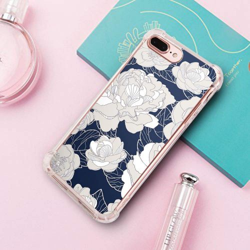  9-vultre iPhone 7 Plus Shockproof TPU Pretty Pattern Soft TPU Case iPhone 8 P