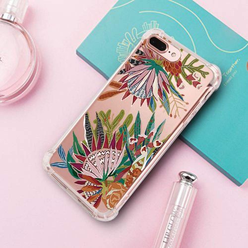  9-vultre iPhone 7 Plus Shockproof TPU Pretty Pattern Soft TPU Case iPhone 8 P