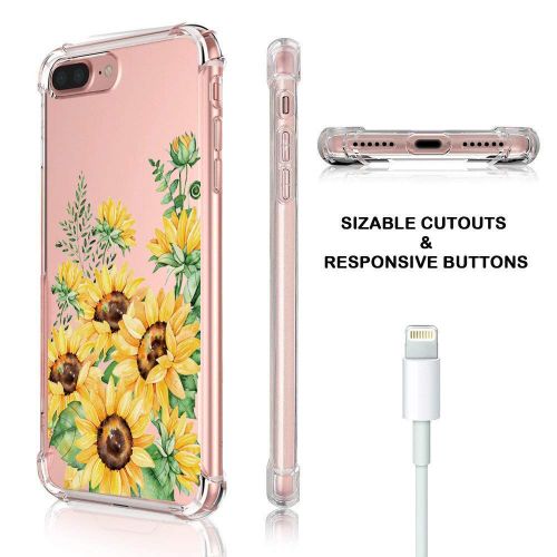  9-vultre iPhone 7 Plus Shockproof TPU Pretty Pattern Soft TPU Case iPhone 8 P