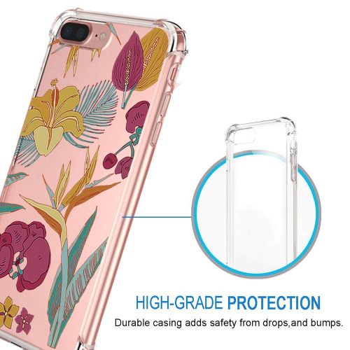  9-vultre iPhone 7 Plus Shockproof TPU Pretty Pattern Soft TPU Case iPhone 8 P