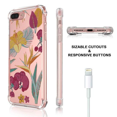  9-vultre iPhone 7 Plus Shockproof TPU Pretty Pattern Soft TPU Case iPhone 8 P