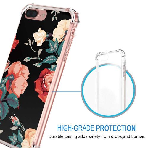  9-vultre iPhone 7 Plus Shockproof TPU Pretty Pattern Soft TPU Case iPhone 8 P