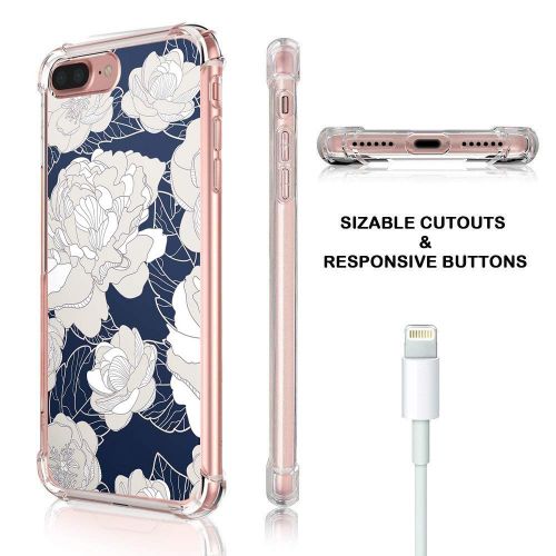  9-vultre iPhone 7 Plus Shockproof TPU Pretty Pattern Soft TPU Case iPhone 8 P