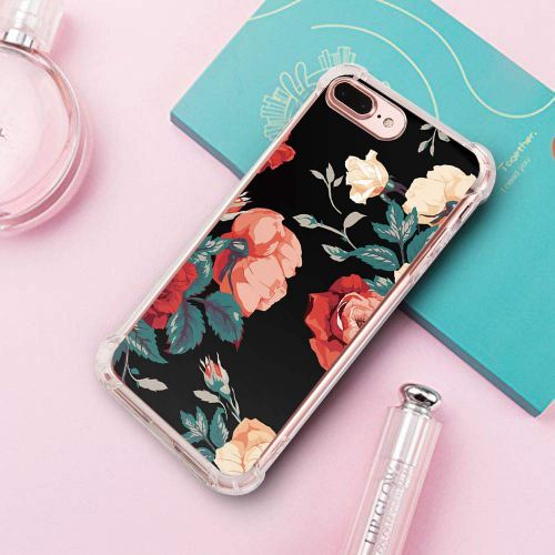  9-vultre iPhone 7 Plus Shockproof TPU Pretty Pattern Soft TPU Case iPhone 8 P