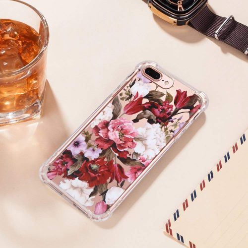  9-vultre iPhone 7 Plus Shockproof TPU Pretty Pattern Soft TPU Case iPhone 8 P