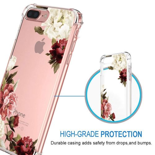  9-vultre iPhone 7 Plus Shockproof TPU Pretty Pattern Soft TPU Case iPhone 8 P