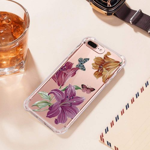  9-vultre iPhone 7 Plus Shockproof TPU Pretty Pattern Soft TPU Case iPhone 8 P