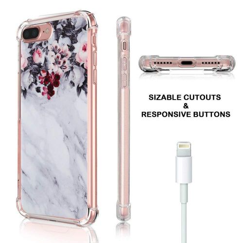  9-vultre iPhone 7 Plus Shockproof TPU Pretty Pattern Soft TPU Case iPhone 8 P