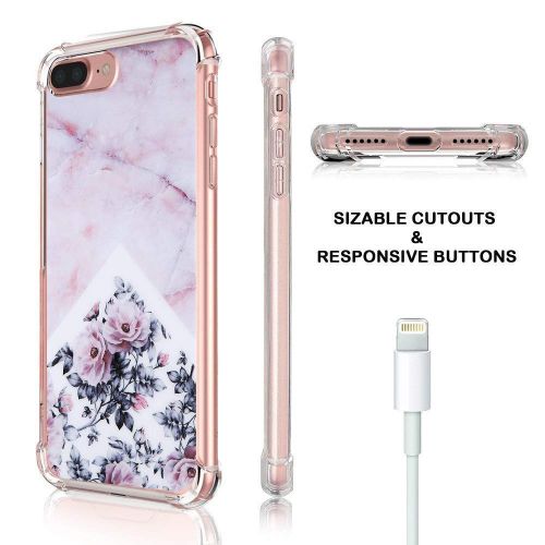  9-vultre iPhone 7 Plus Shockproof TPU Pretty Pattern Soft TPU Case iPhone 8 P