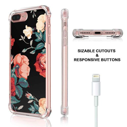  9-vultre iPhone 7 Plus Shockproof TPU Pretty Pattern Soft TPU Case iPhone 8 P