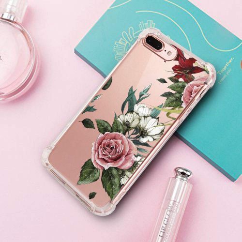  9-vultre iPhone 7 Plus Shockproof TPU Pretty Pattern Soft TPU Case iPhone 8 P