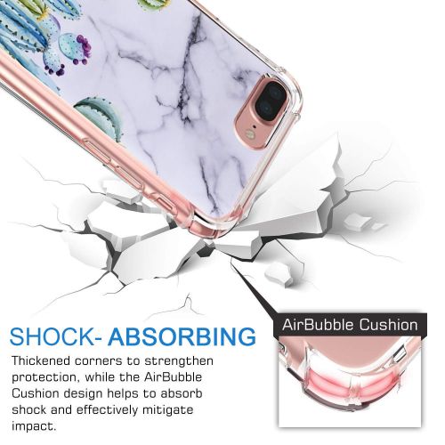  9-vultre iPhone 7 Plus Shockproof TPU Pretty Pattern Soft TPU Case iPhone 8 P