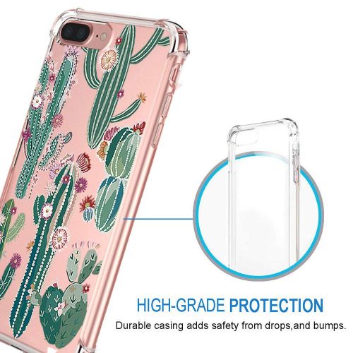  9-vultre iPhone 7 Plus Shockproof TPU Pretty Pattern Soft TPU Case iPhone 8 P