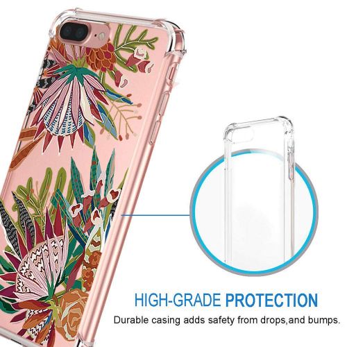  9-vultre iPhone 7 Plus Shockproof TPU Pretty Pattern Soft TPU Case iPhone 8 P