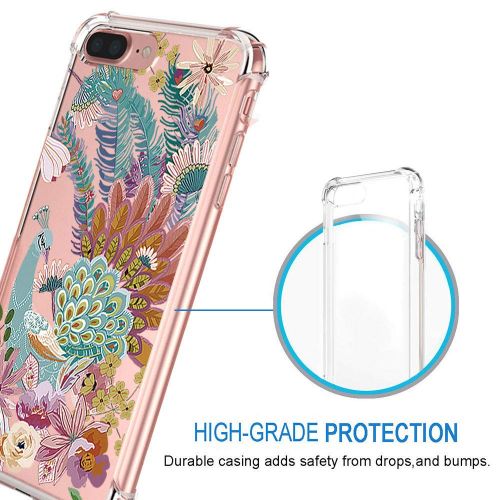  9-vultre iPhone 7 Plus Shockproof TPU Pretty Pattern Soft TPU Case iPhone 8 P