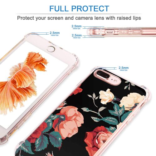  9-vultre iPhone 7 Plus Shockproof TPU Pretty Pattern Soft TPU Case iPhone 8 P