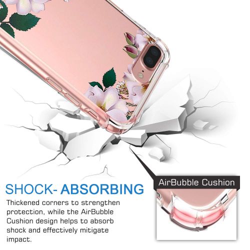  9-vultre iPhone 7 Plus Shockproof TPU Pretty Pattern Soft TPU Case iPhone 8 P