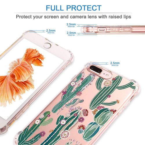  9-vultre iPhone 7 Plus Shockproof TPU Pretty Pattern Soft TPU Case iPhone 8 P