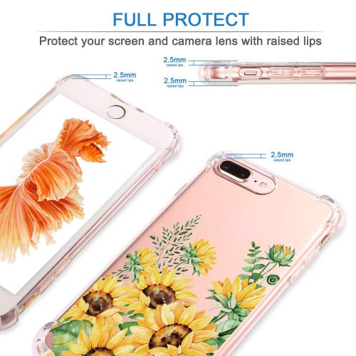  9-vultre iPhone 7 Plus Shockproof TPU Pretty Pattern Soft TPU Case iPhone 8 P