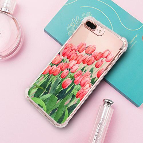  9-vultre iPhone 7 Plus Shockproof TPU Pretty Pattern Soft TPU Case iPhone 8 P