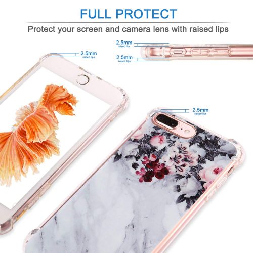  9-vultre iPhone 7 Plus Shockproof TPU Pretty Pattern Soft TPU Case iPhone 8 P