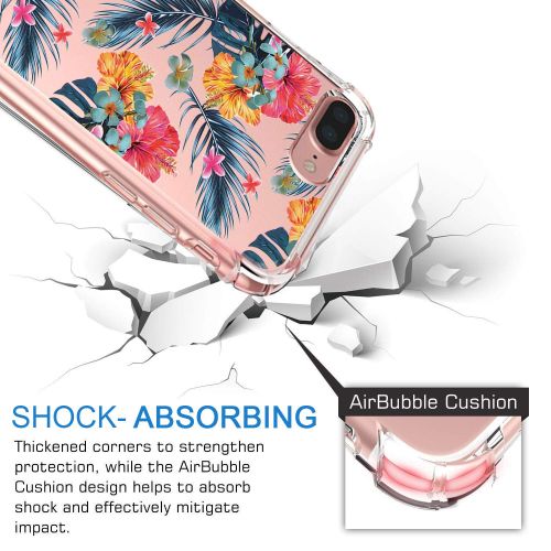  9-vultre iPhone 7 Plus Shockproof TPU Pretty Pattern Soft TPU Case iPhone 8 P