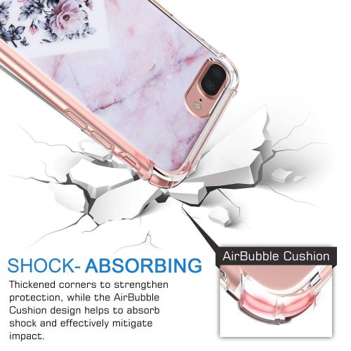  9-vultre iPhone 7 Plus Shockproof TPU Pretty Pattern Soft TPU Case iPhone 8 P