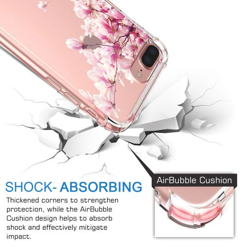  9-vultre iPhone 7 Plus Shockproof TPU Pretty Pattern Soft TPU Case iPhone 8 P