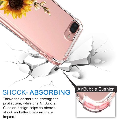  9-vultre iPhone 7 Plus Shockproof TPU Pretty Pattern Soft TPU Case iPhone 8 P