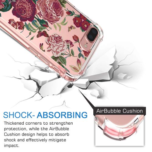  9-vultre iPhone 7 Plus Shockproof TPU Pretty Pattern Soft TPU Case iPhone 8 P