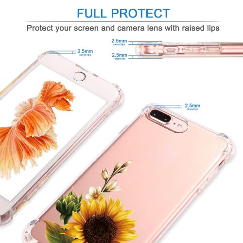  9-vultre iPhone 7 Plus Shockproof TPU Pretty Pattern Soft TPU Case iPhone 8 P