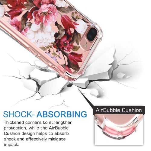  9-vultre iPhone 7 Plus Shockproof TPU Pretty Pattern Soft TPU Case iPhone 8 P