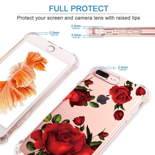  9-vultre iPhone 7 Plus Shockproof TPU Pretty Pattern Soft TPU Case iPhone 8 P