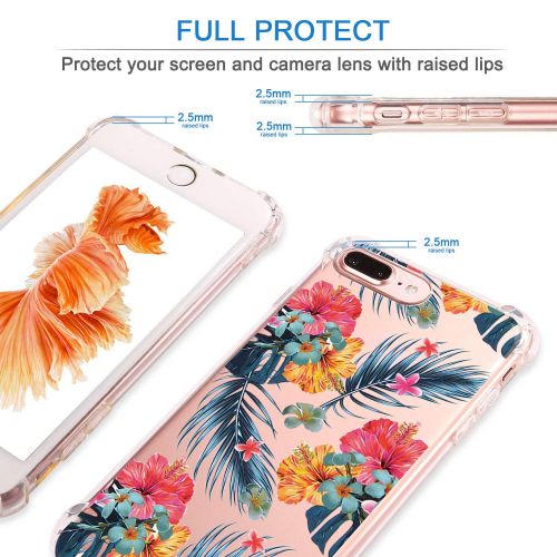  9-vultre iPhone 7 Plus Shockproof TPU Pretty Pattern Soft TPU Case iPhone 8 P