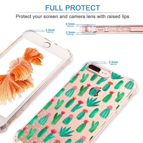  9-vultre iPhone 7 Plus Shockproof TPU Pretty Pattern Soft TPU Case iPhone 8 P