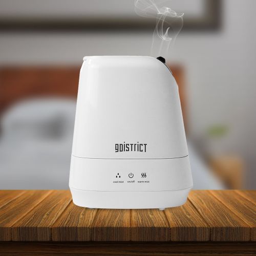  91District 4L Warm or Cool Mist Humidifier, Ultrasonic Technology with Super Quiet Operation and Aromatherapy, Auto Shut-off Function for Large Room, Office