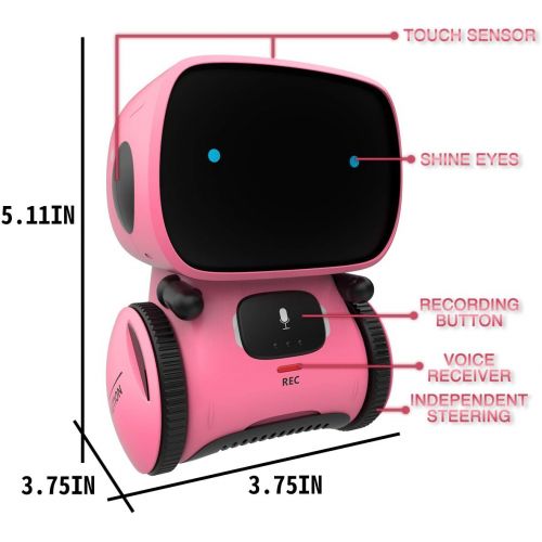  [아마존베스트]98K Kids Robot Toy, Smart Talking Robots Intelligent Partner and Teacher with Voice Control and Touch Sensor, Singing, Dancing, Repeating, Gift for Boys and Girls of Age 3 and Up
