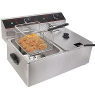 A&A 5000w Electric Countertop Deep Fryer Dual Tank Commercial Restaurant Steel NEW