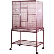 A&E CAGE COMPANY 001035 Flight Burgundy Bird Cage with Stand, 32 x 21 x 63