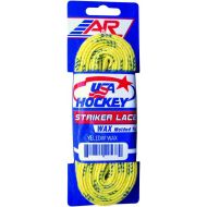 A&R New 2 Pair USA Hockey Striker Waxed Molded Tip Skate Laces Yellow 72-120